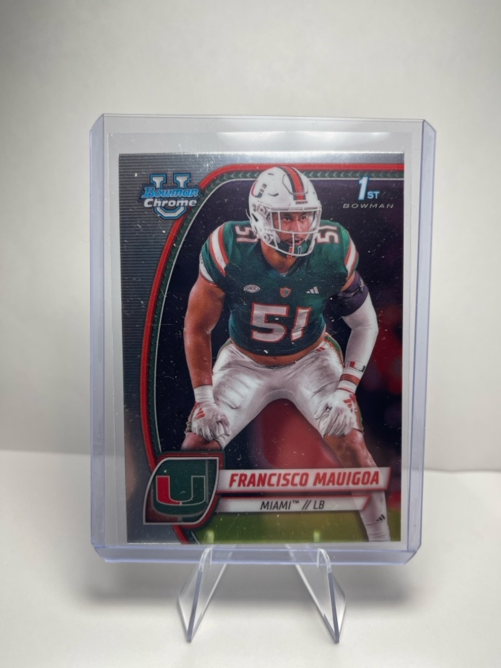 Football Trading Card Protective Display Case - Clear Plastic